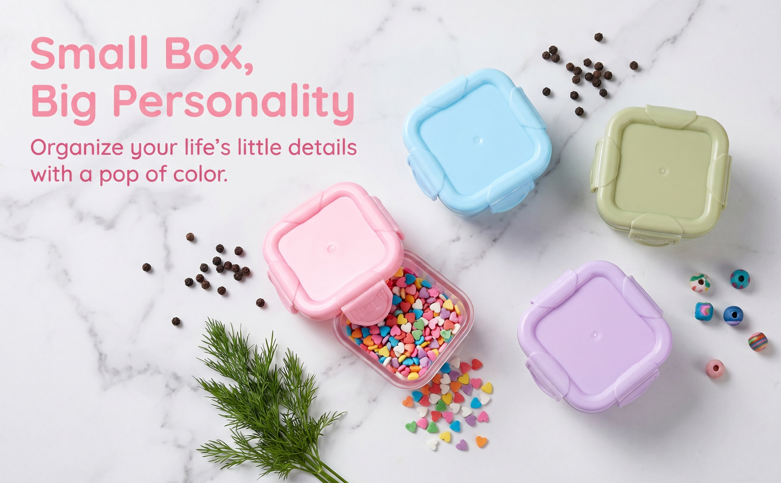 Meal Prep With Rice - 4個入り、6cm（2.36インチ）、持ち運び可能な密閉式PP製食品保存容器。米、ナッツ、シリアル、果物、野菜、キッチンでの食事準備、おやつなどに。