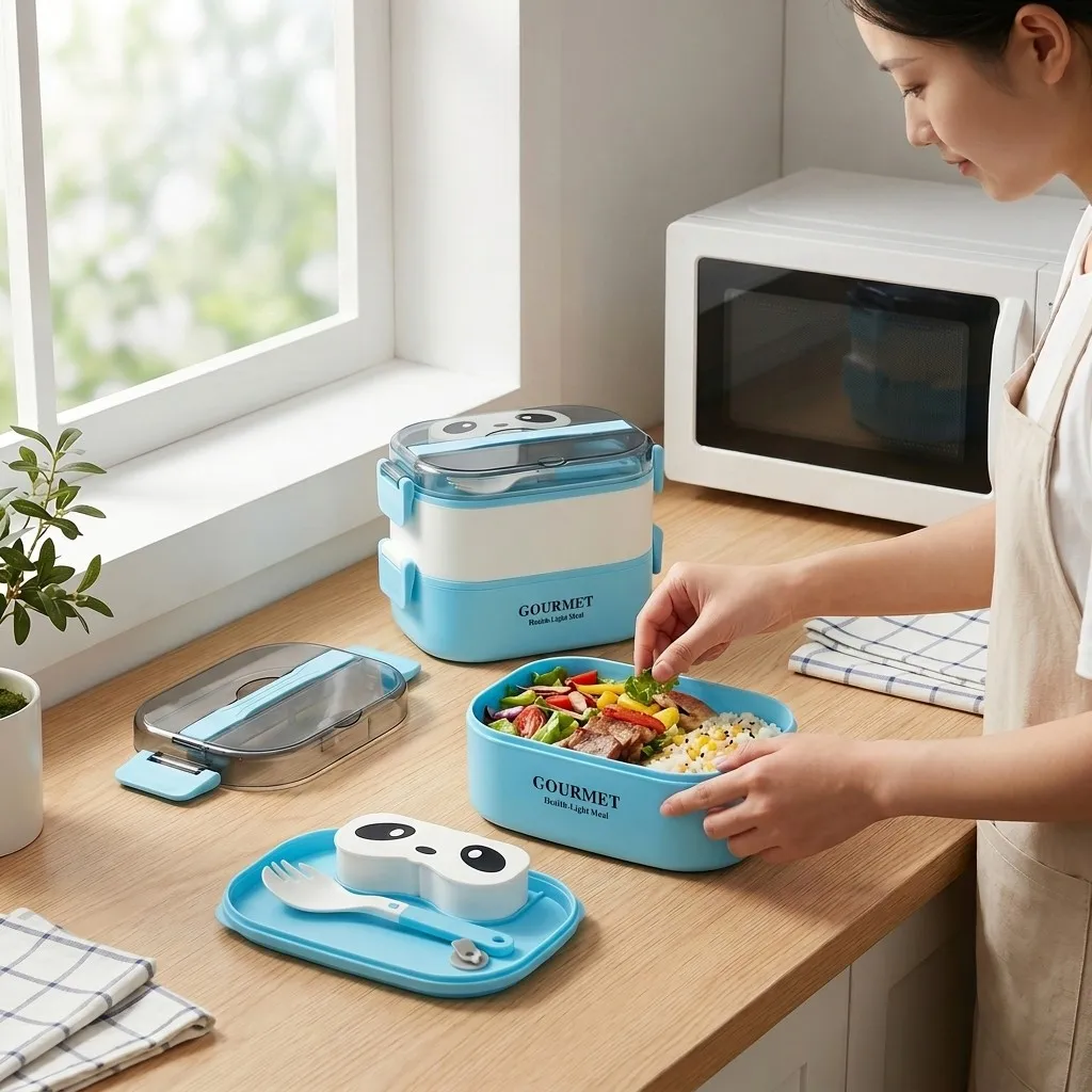 電子レンジ対応の弁当箱。子供向け。BPAフリーのプラスチック - Meal Prep Or Prep Meal のレビューと価格