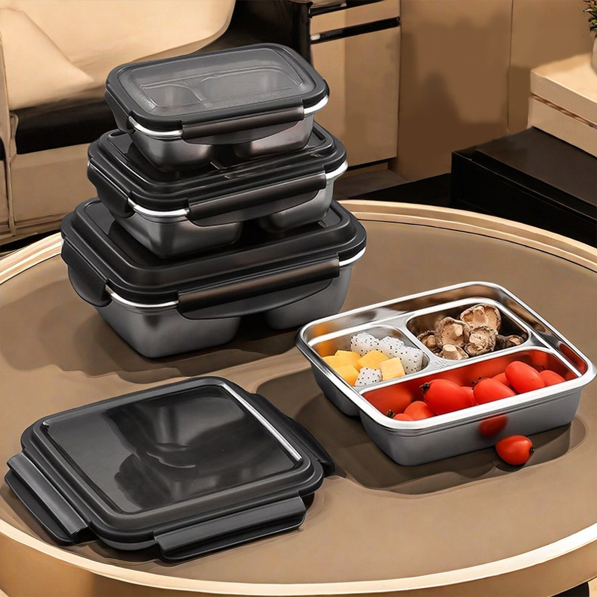 WORTHBUY 2/3 グリッド 304 ステンレス鋼弁当 - Meal Prep Bowl のレビューと価格