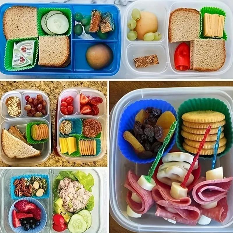● 12/24 個シリコンランチボックスディバイダー弁当ラン - Meal Prep Template のレビューと価格