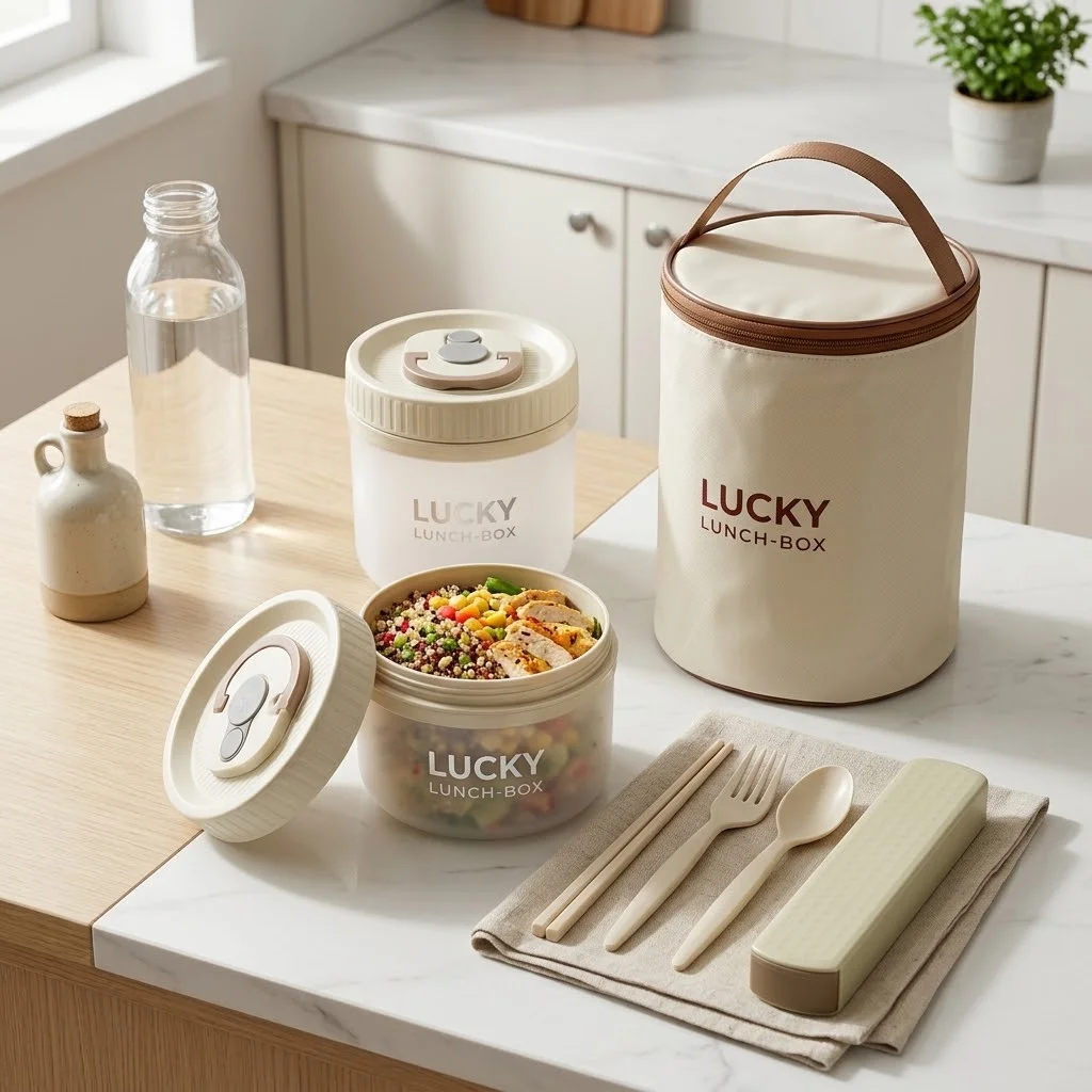電子レンジ対応のプラスチック製弁当箱。漏れ防止設計で、持ち手 - Meal Prep Or Prep Meal のレビューと価格