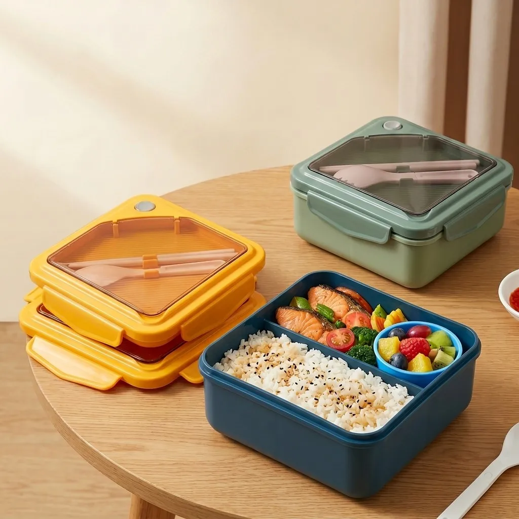 大人も子供も使える、電子レンジ対応のプラスチック製弁当箱セッ - Meal Prep Or Prep Meal のレビューと価格