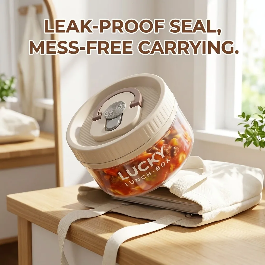 持ち運び可能なプラスチック製弁当箱。電子レンジ対応で、取っ手 - Meal Prep Or Prep Meal のレビューと価格