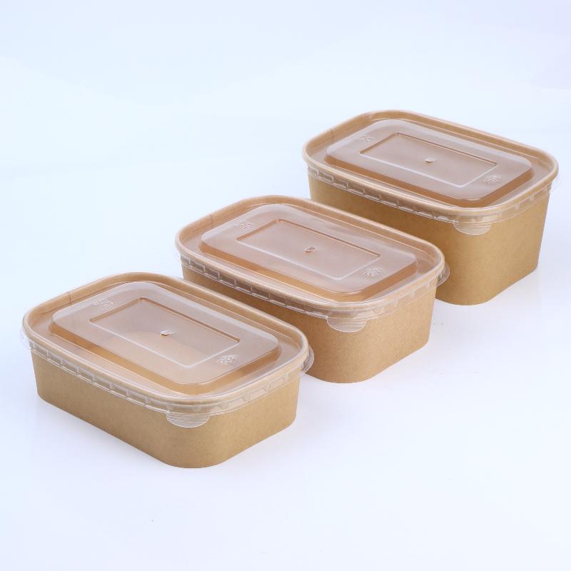 10 個の正方形の使い捨てクラフト紙食品容器蓋付きテイクアウ - Meal Prep Bowl のレビューと価格