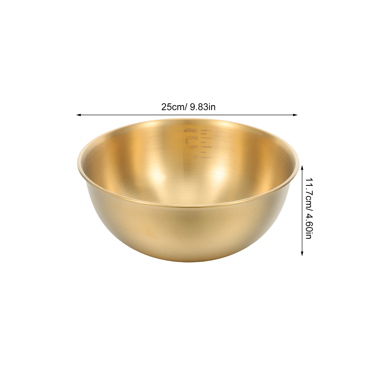 ステンレス製ミキシングボウル、目盛付き、2100ml、深型、 - Meal Prep Bowl のレビューと価格