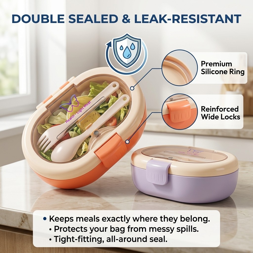 漏れ防止プラスチック製弁当箱、カトラリー付き、仕切り付き食事 - Meal Prep Or Prep Meal のレビューと価格