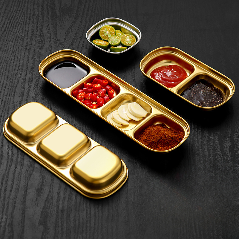 ステンレス鋼分割ディップボウルソースプレート調味料浸漬調味料 - Sauce Dipping Cup のレビューと価格