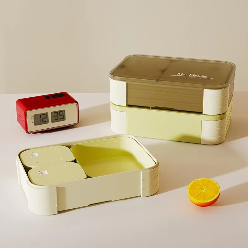 多区画弁当箱セット、漏れ防止、環境に優しく、食事準備、仕事、 - Meal Prep Or Prep Meal のレビューと価格