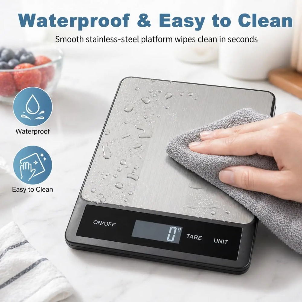 防水デジタルキッチンスケール 10kg 1g スマート電子食 - Meal Prep Kitchen のレビューと価格