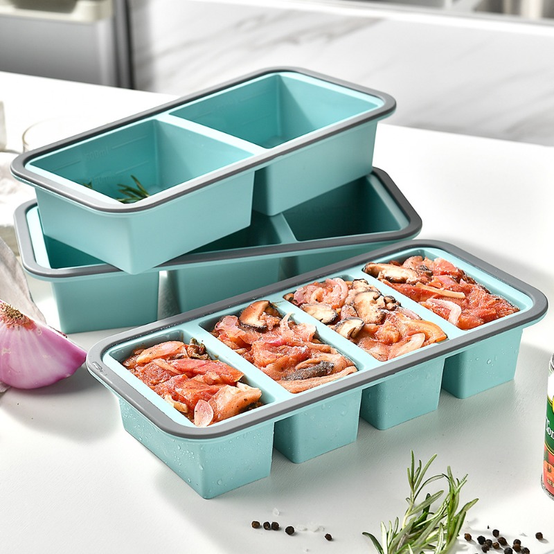 大型製氷皿-スープ用、蓋付きシリコン製冷凍トレイ、ソース、残 - Meal Prep Template のレビューと価格